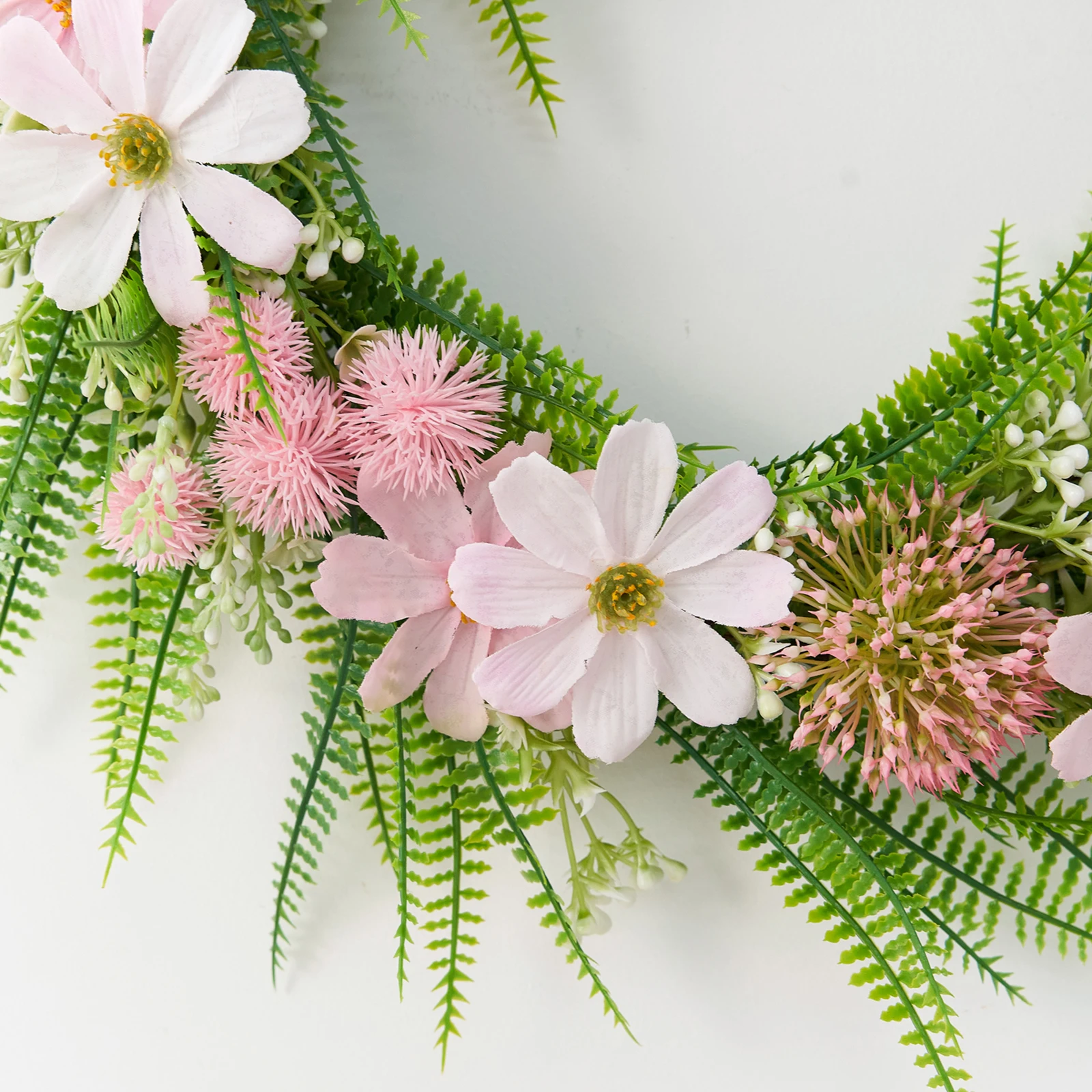 

Handmade Floral Simulation Rose Flowers Garland Home Round Silk Wedding Party Decoration Wreath