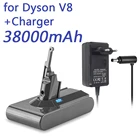 Инструмент Мощность 21,6 V Батарея для Dyson V8 перезаряжаемые Батарея для Dyson V8 патрон фильтра воды и пушистая; Животных Li-Ion вакуум уборщик + Зарядное устройство