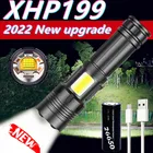 Супер мощная светодиодный ная вспышка XHP199 s мощный яркий фонарь светильник hp160 XHP90 XHP70 тактический фонарь USB 18650 фонарь для кемпинга