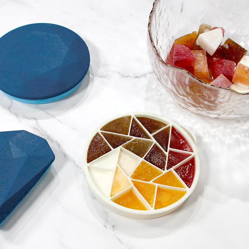 

Creative silica gel ice lattice round DIY ice mold wine beverage refrigerator ice box cover ice mold