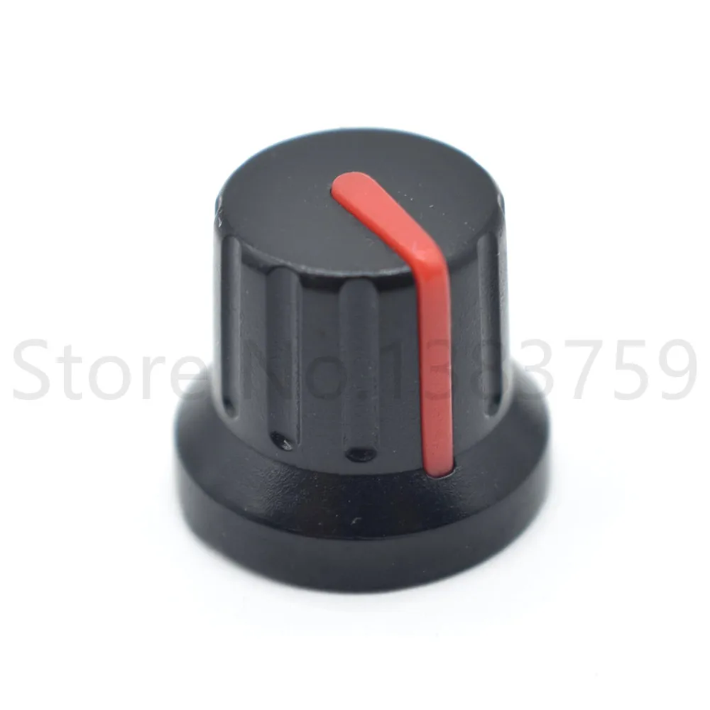 10 шт двухцветные пластиковые ручки объем потенциометра черный низ красный