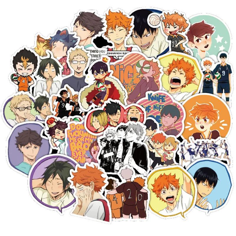 

10/50/Pack Cute Anime Haikyuu Stickers Waterproof PVC Graffiti Skateboard Laptop Guitar Luggage Vsco Cool Sticker Kids Toys