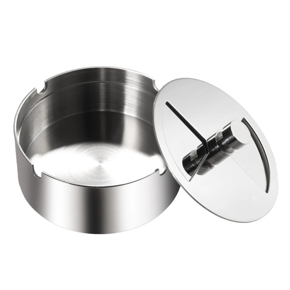 Высококачественная круглая вращающаяся пепельница из нержавеющей стали с