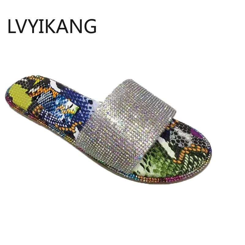 Сандалии женские летние босоножки-гладиаторы со стразами плоская подошва