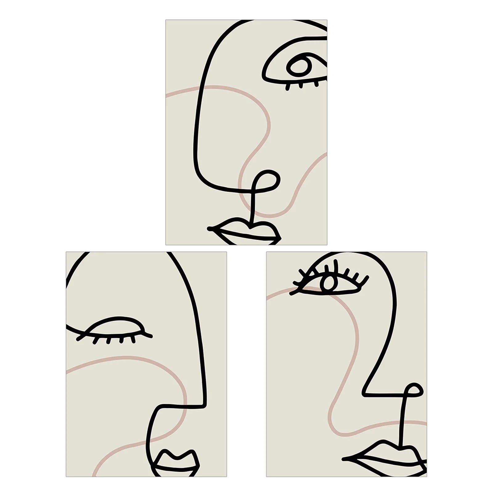 

Hand In Hand Poster Print Wall Art Hand Drawing Line Painting Mural Woman Room Decoration Couple Poster Frameless