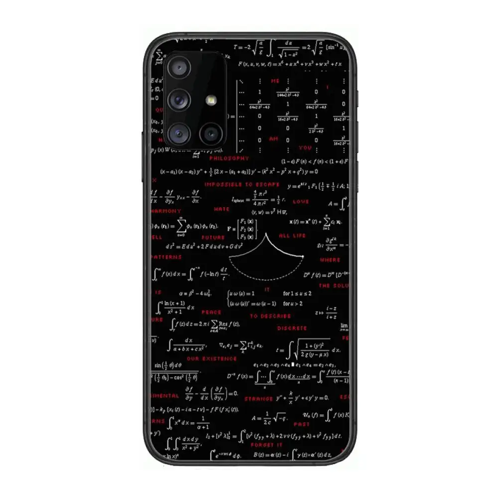 

Funny Formula Learn Math Phone Case Hull For Samsung Galaxy A 90 50 51 20 71 70 40 30 10 80 E 5G S Black Shell Art Cell Cover