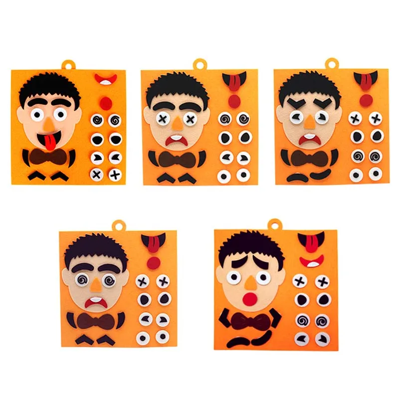 Детские обучающие игрушки DIY головоломки для изменения эмоций креативные