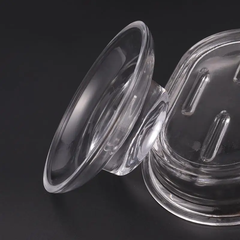 Мыльница круглая стеклянная красивая прозрачная мыльница контейнер органайзер