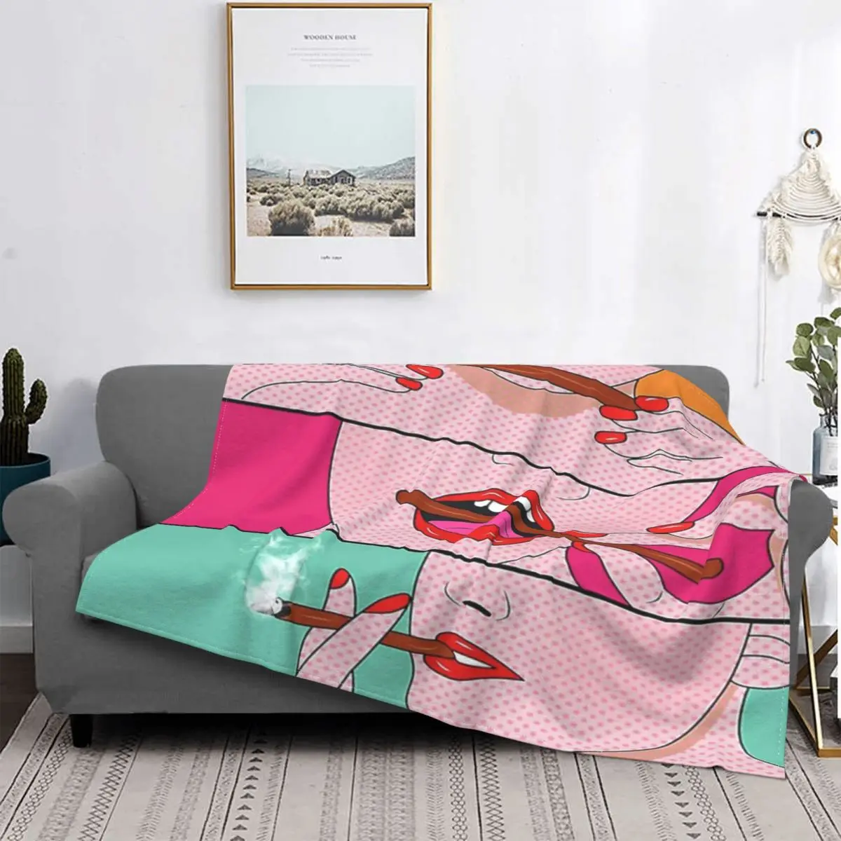 

Трава Блант рулон-Манта с принтом комик, colcha de cama a cuadros, colcha de lana de 90, ropa de cama y fundas