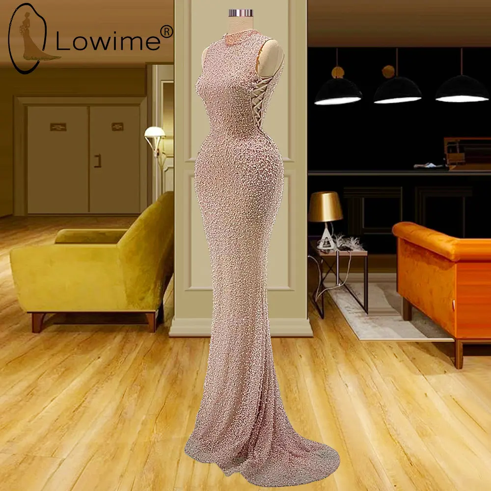 

Женское платье-Русалка с жемчугом, бежевое вечернее платье с жемчужинами, для свадьбы и выпускного вечера, 2022