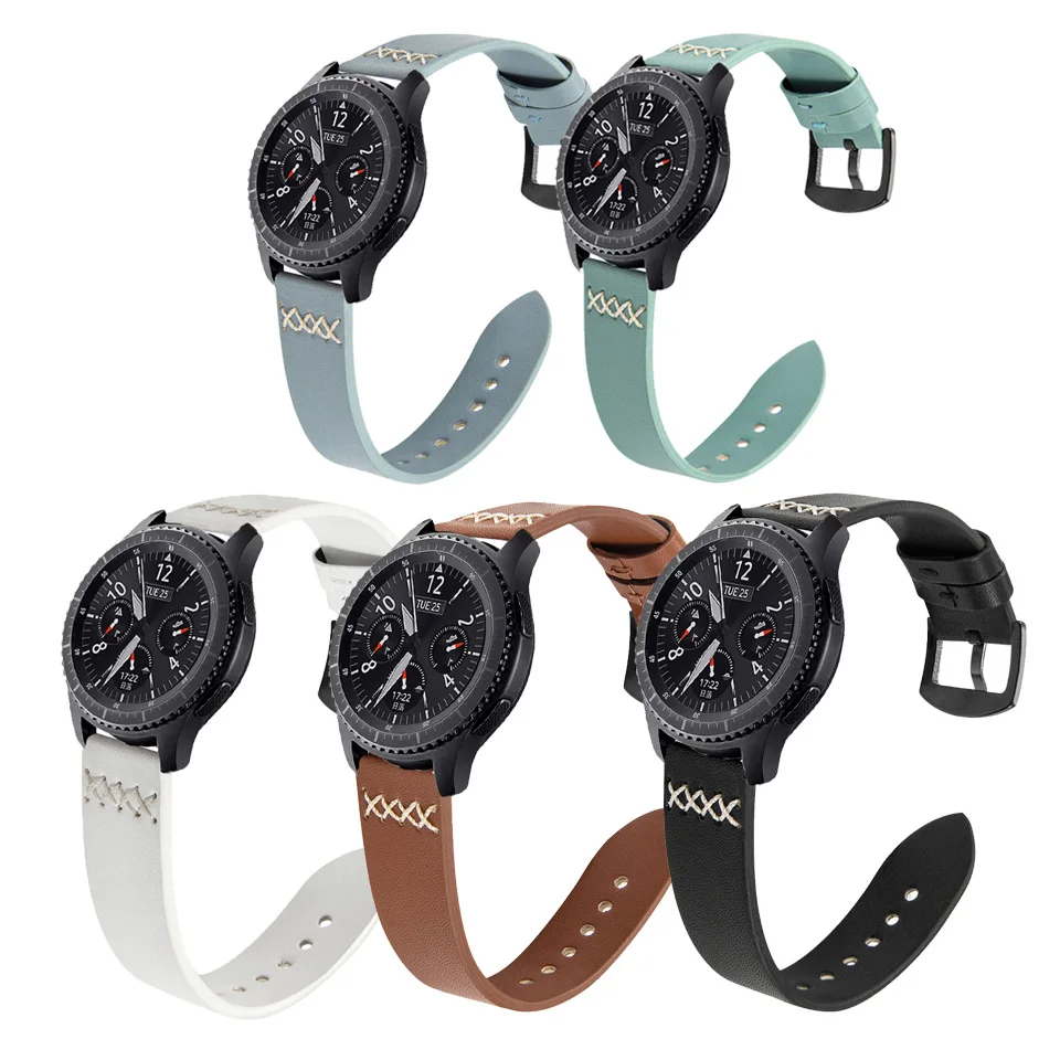 

Ремешок сменный Wirst для Samsung Active Watch Band, кожаный браслет для Samsung Watch 22 мм 46 мм 42 мм