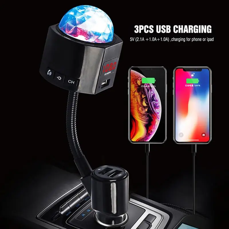 Автомобиль звездное небо диско свет три USB зарядное устройство Bluetooth