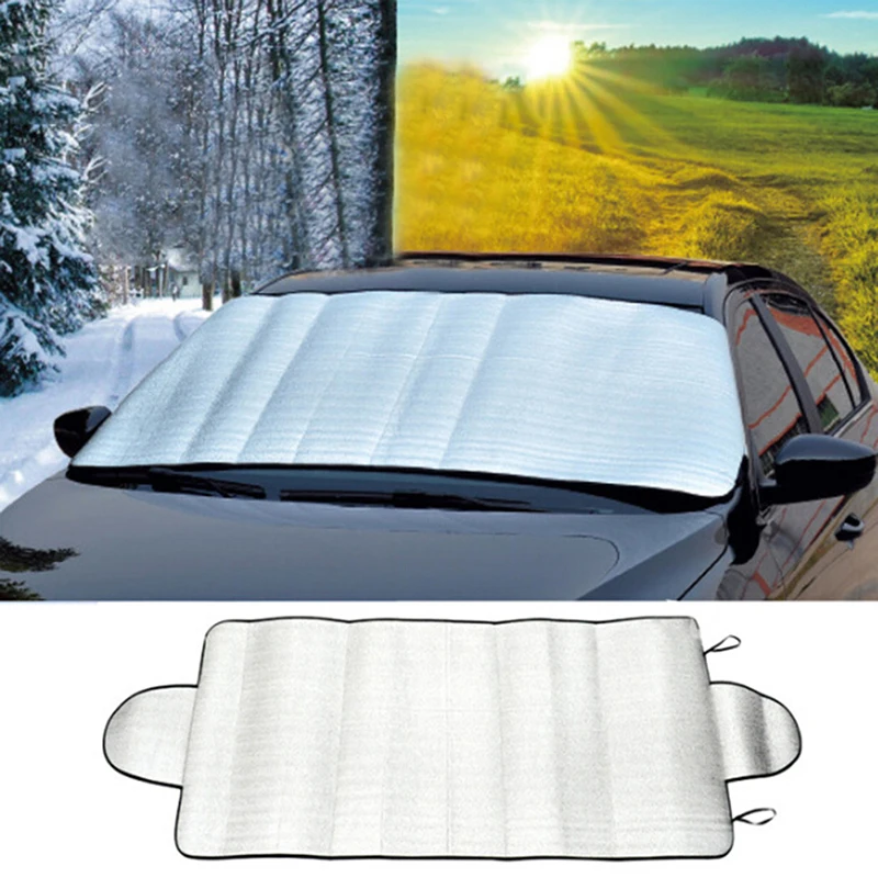 

1pc Car Windshield Snow Cover Winter Ice Frost Guard Sunshade Protector 150cm x 70cm
