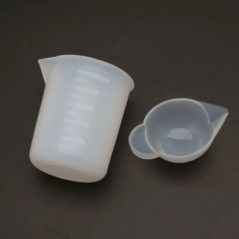

34Pcs Silicone Resin Kit Silicone Mat 100ml Measuring Mixing Divided Cups