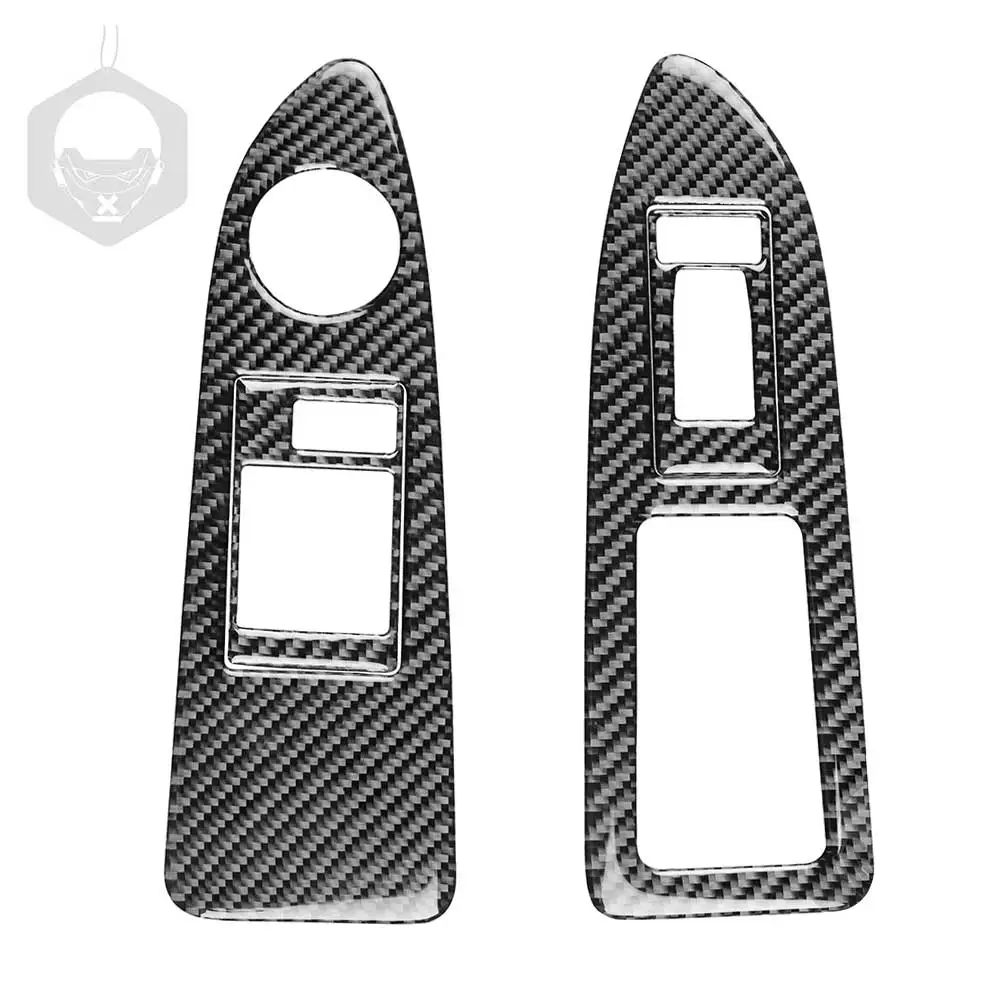 

4 шт., накладки на дверь и окно автомобиля из углеродного волокна