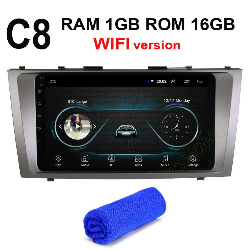 C8 GPS 4G DSP 36EQ Android9.0 Автомобильный мультимедийный dvd-плеер для Toyota Camry 2007 2008 2009 2010 2011 автомобиля gps Навигация Авто рекордер - Цвет: C8 GPS