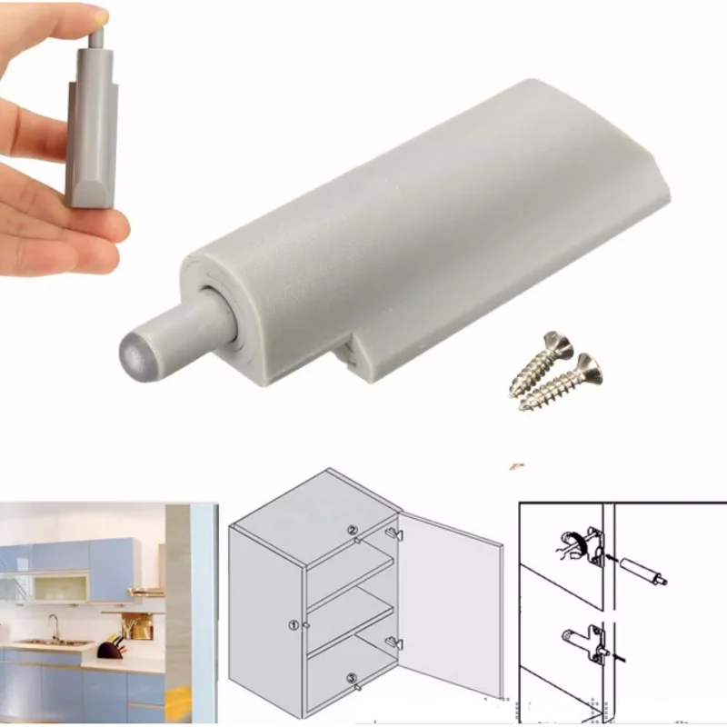 амортизатор для ящиков 1h08b01. амортизатор для фасада amf03/w. накладной демпфер для мебели типон. отталкиватель salic type 20142 + держатель 20144 серый комплект. мебельная фурнитура дверной лифт d2.