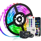 Светодиодная лента WS2812B, 5-30 м, Bluetooth, управление Alexa, Luces RGB 5050, Диодная лента, водонепроницаемая гибкая светящаяся лента для домашнего фестиваля