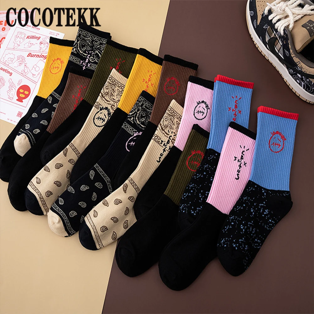 

New Arrival Couple Harajuku Funny Cartoon Cotton Women Socks Fashion Retro Art Funny Design Street Trend HipHop Skate Style Sox