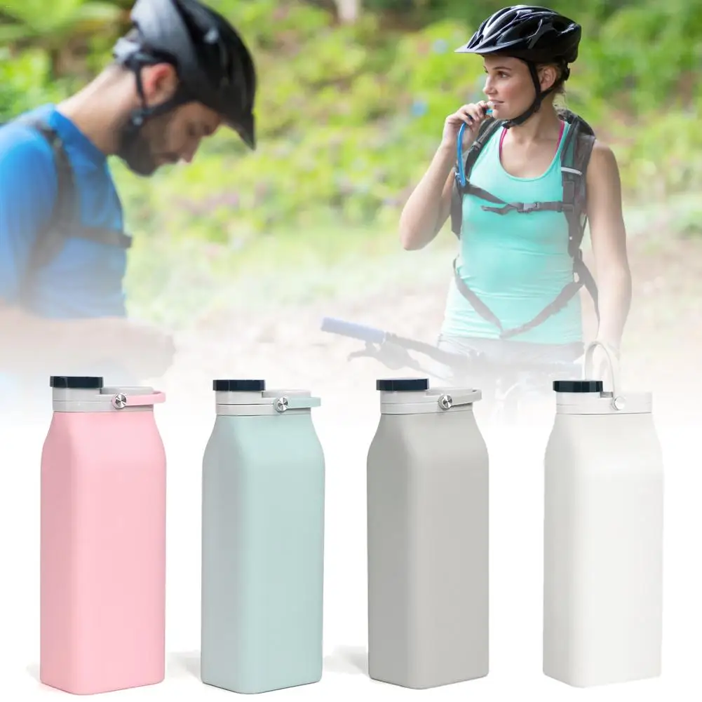 600 мл портативная бутылка для молока с крышкой складная питьевой воды большая