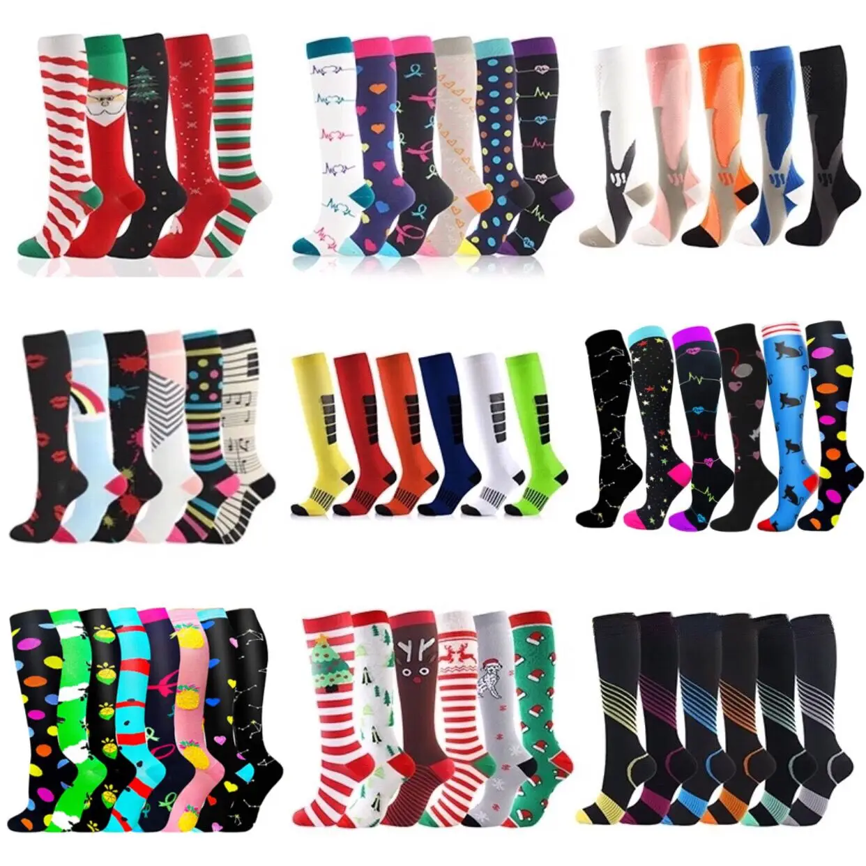 

Dropship Compression Stockings Socks Dozen Varicose Veins Nurse Socks Men/women Pack Unisex Sports Socks Football Running Socks