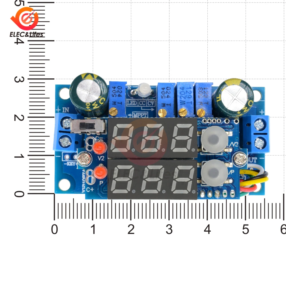 Понижающий модуль DC-DC 5A MPPT зарядного устройства постоянного напряжения цифровой