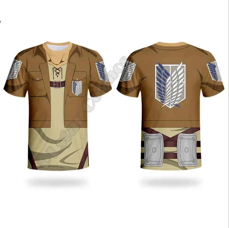

Attack on Titan Cosplay Freedom Wings T Shirt summer printed t-shirt men for women shirts tops cotton tees Fashion Short sleeve