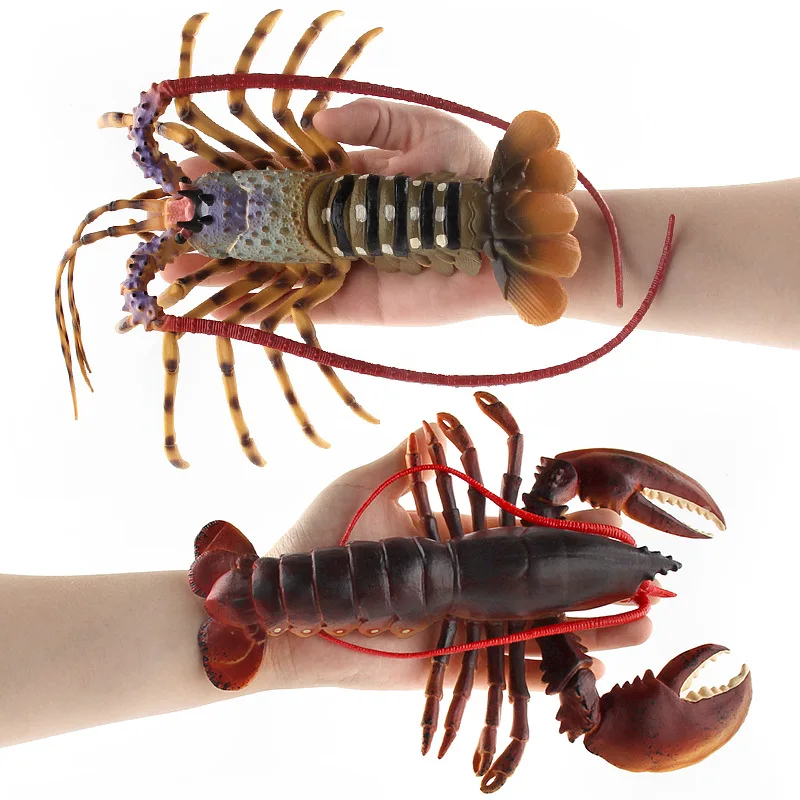 

Simulation Sea Animal Lobster Action Figure Creature Model Figurine Kids Early Educational Learning Toy Home Decoration Gift