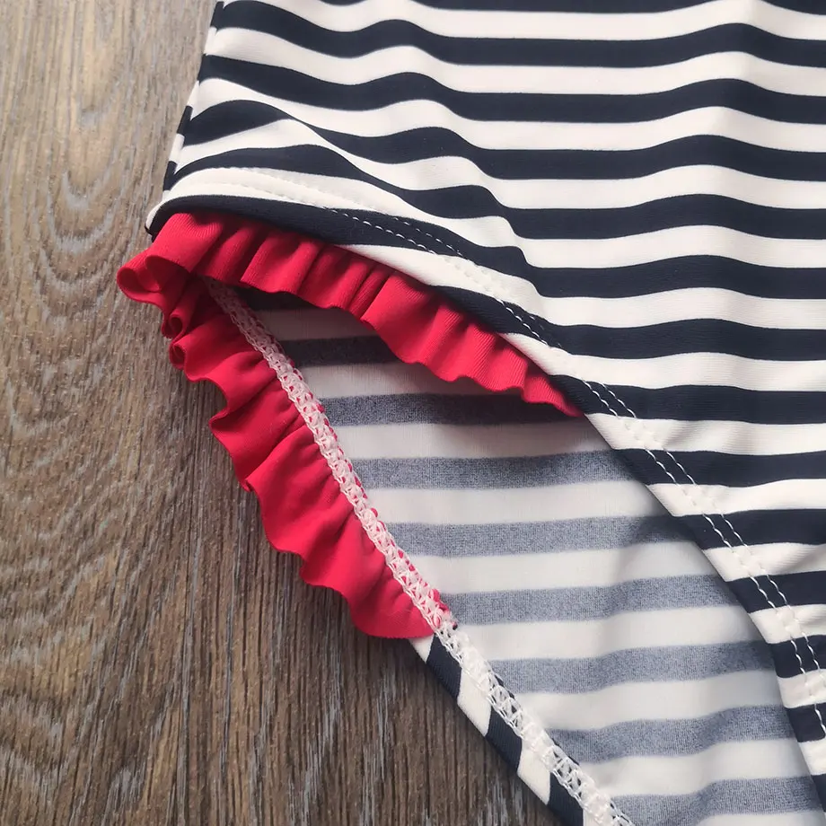 От 2 до 9 лет цельный купальник для маленьких девочек Детский купальный костюм в