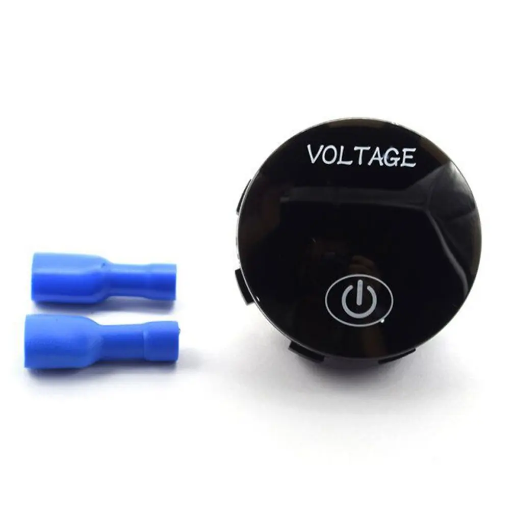 Автомобильный и мотоциклетный вольтметр модифицированный черный корпус