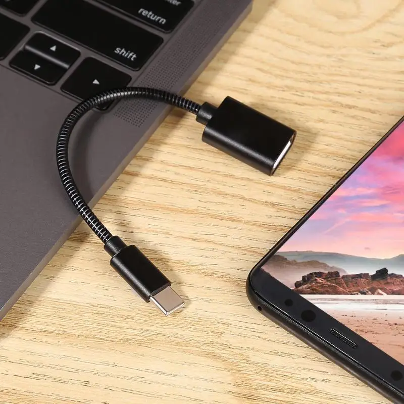 Портативный 14,5 см USB C адаптер для телефона OTG кабель type C штекер для USB2.0 Женский кабель для передачи данных Подключение периферийных устройств, таких как U диск, мышь