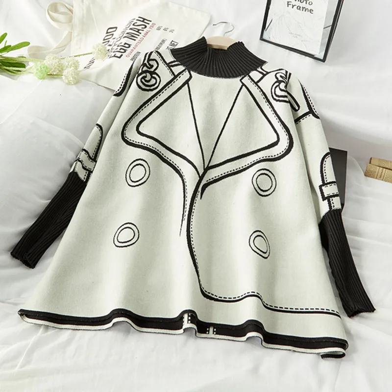 LANMREM 2019 осенью и зимой Для женщин новые вязанные Высокий воротник толщиной