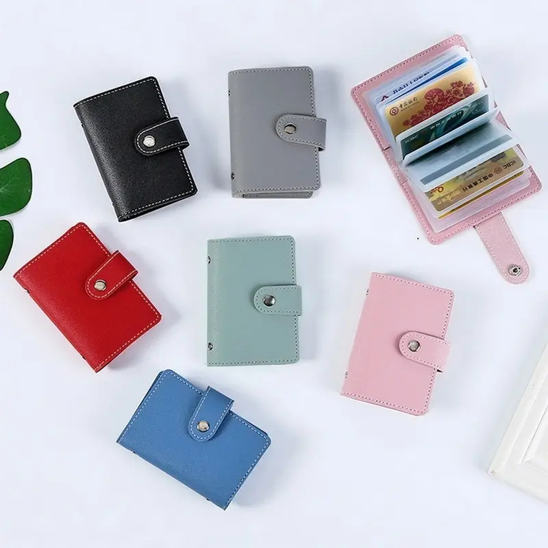 

Fashion Unisex Business Card Holder Women Credit Card Case ID Bag For Men Clutch Organizer Wallet With Driver's License Slots