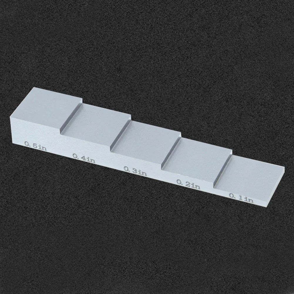 

5 Steps Measuring Calibration Block Carbon Steel Inspection Accessories Ultrasonic Thickness Gauge Tool Professional Durable