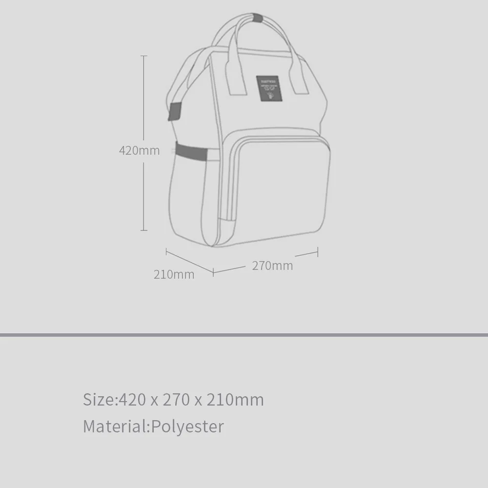PRYDYC модная сумка для подгузников рюкзак стеганый большой мам Уход за ребенком