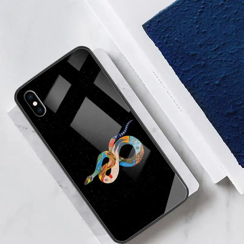 

Large Pythons Phone Case Glass Designer For Ipohne 7 8 PLUS 6s 11 Pro Max XR Back Cover Case