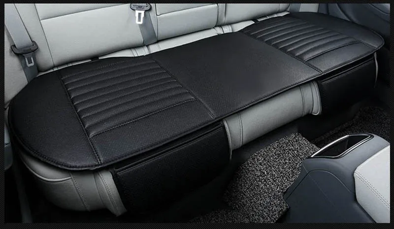 Кожаные бамбуковые полосы угольная подушка чехол на автомобильное сиденье для