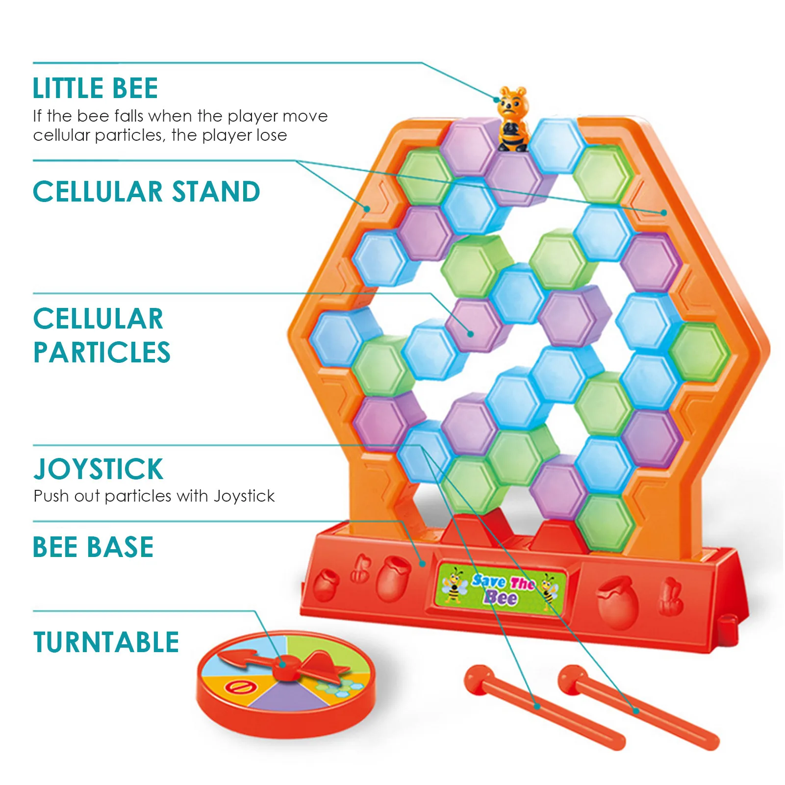 

Save The Bee Game Stacking Tumbling Game Kids Family Interactive Funny Desktop Game Educational Toy Gifts Make The Bee Fall Off