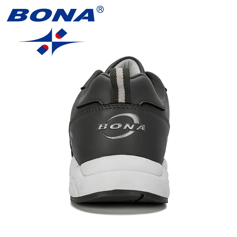 BONA New Designers Cow Split Running Shoes Men Outdoor Sneakers Shoes High Quality Breathable Shoes Jogging Tennis Shoes