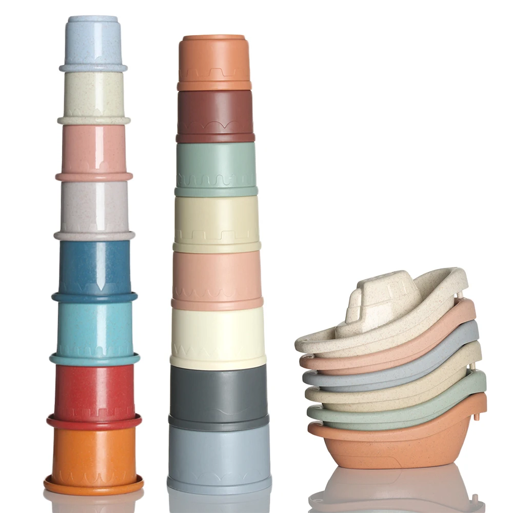 

1Set Funny Wheat Straw Hourglass Science Educational Bathtub Toy Bathtub Toy Stacking Tower Toy Early Education Christmas Gift