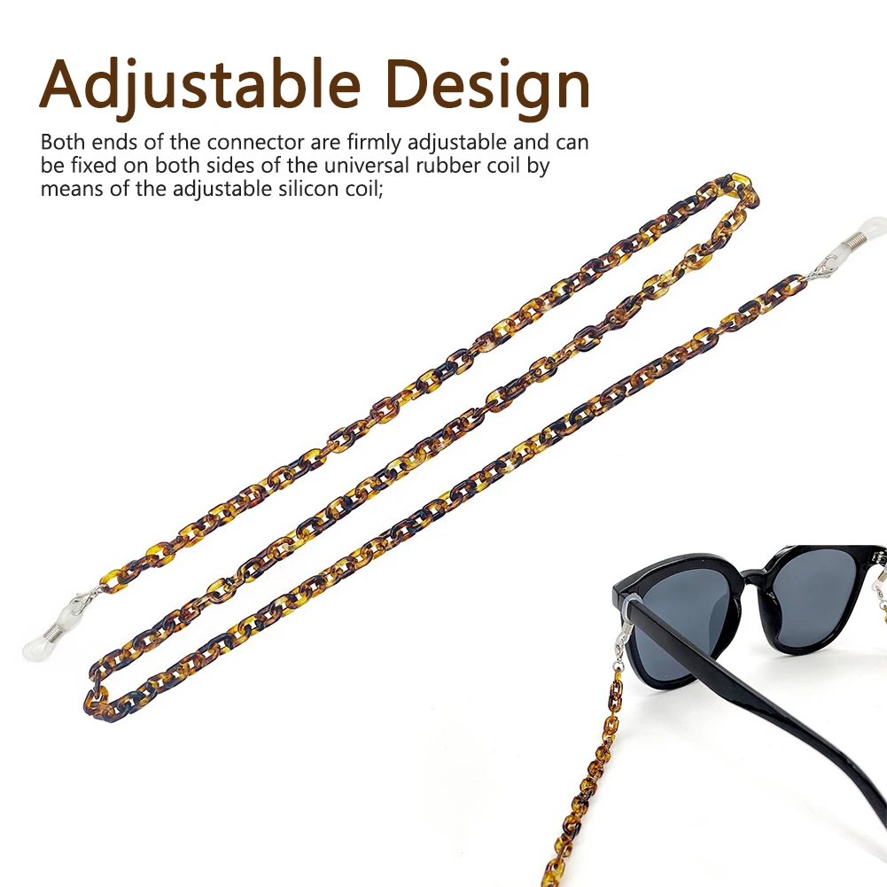 

Neck Lanyard Sunglasses Holder Acrylic Glasses Chain Anti Slip Universal Eyewear Retainer Eyeglass Strap Adjustable Easy Install