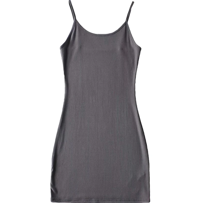 

Cotton Ocean Retro Girl's Solid Color Suspender Dress Pure Desire Elastic Hip Skirt American Base Suspender Skirt