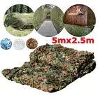 5m x 2,5 m камуфляжная сетка Сверхлегкий походный тент для автомобиля укрытие для охоты скрыть плетения автомобильные чехлы сад украшение декорация для коридора