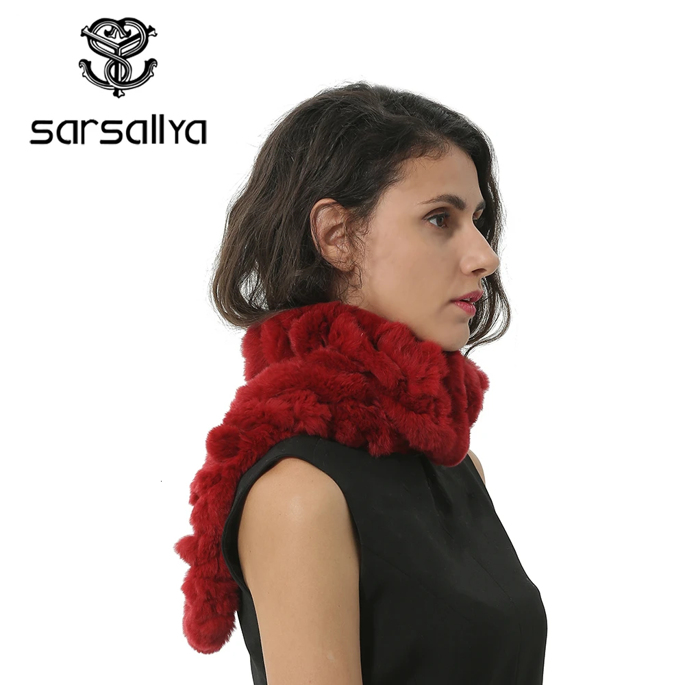 Женский шарф из натурального меха зимний модный кольцо для женщин теплые шарфы с