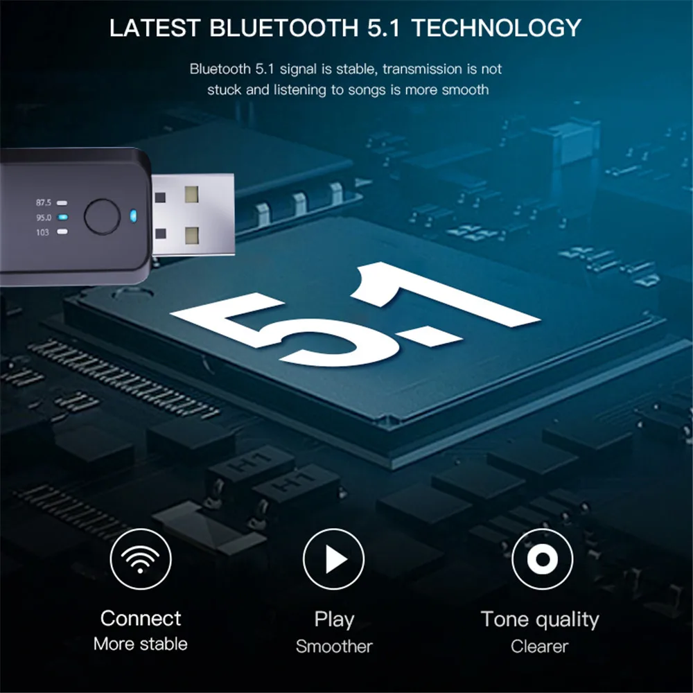 Fm-трансмиттер FM01 с USB Bluetooth 5 1 беспроводной |