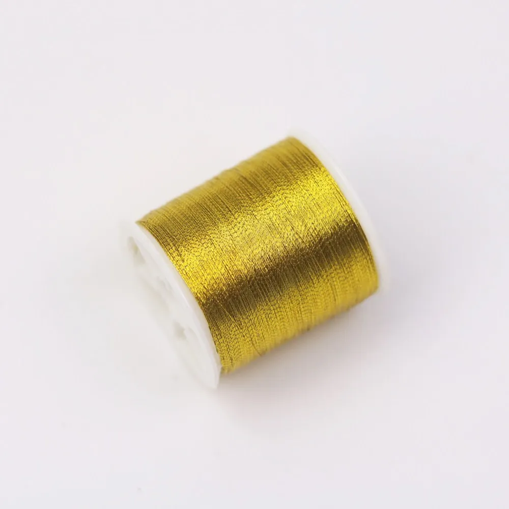 Золото/серебро швейные нитки 100 м прочный полиэстер крест для вышивания