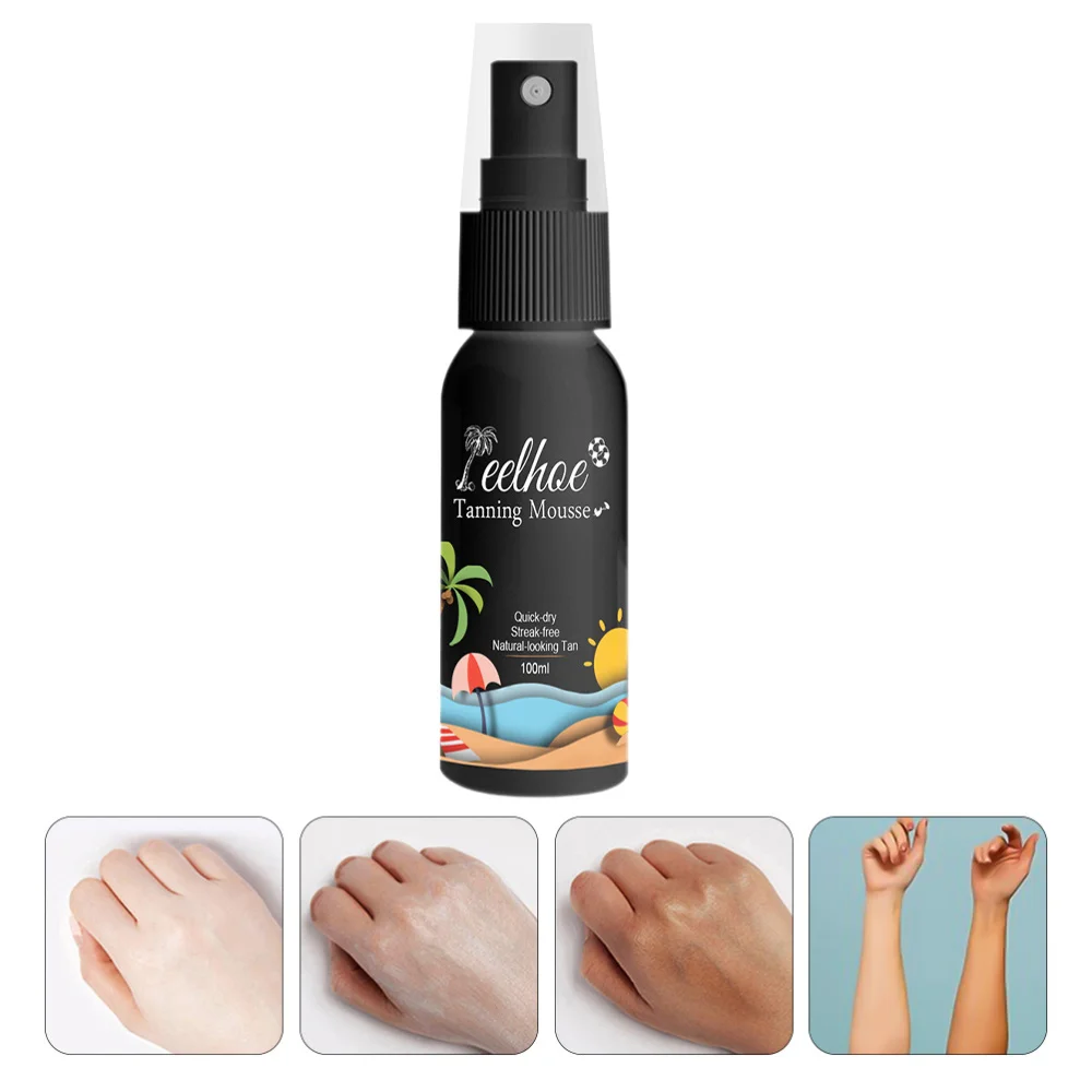 

1 Bottle Summer Self Tanning Mousse Sunless Body Tanning Spray Skin Darker Cream