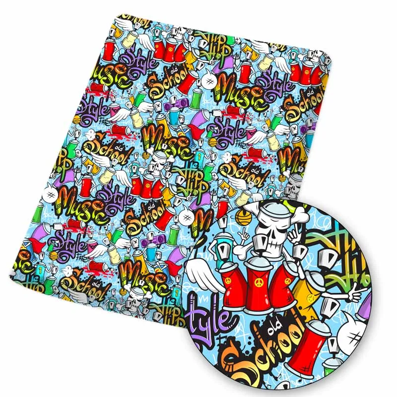 IBOWS ткань полиэстер хлопок Красочные Медузы вирус набивные ткани ручной патчи