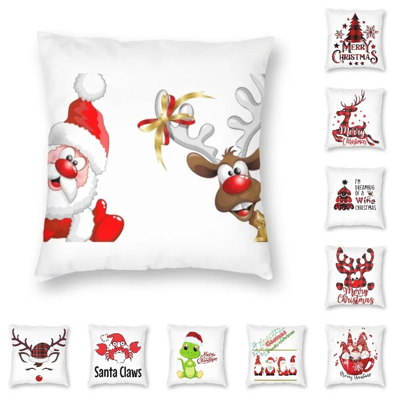 

Рождественская маска, роскошные наволочки для подушек, украшение для спальни, подушка для дивана с Санта-Клаусом, украшение для дома