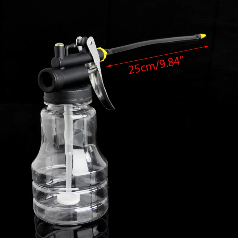 

250cc High Pressure Pump Oiler Lubrication Oil Can Plastic Machine Grease 250mm
